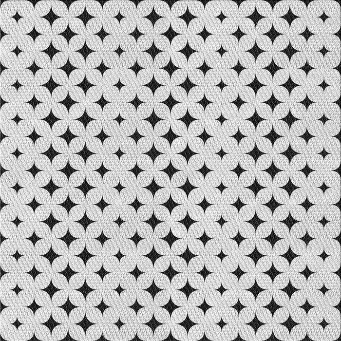 Square Patterned Off-White Novelty Rug, pat2416