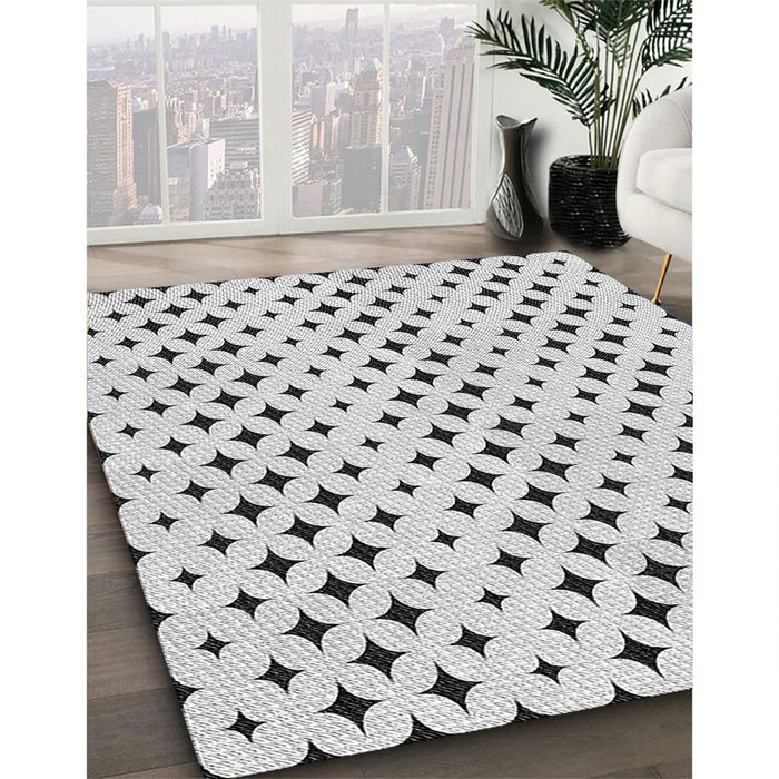 Patterned Off-White Novelty Rug in Family Room, pat2416
