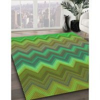 Patterned Seaweed Green Rug, pat2417grn