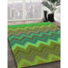 Patterned Seaweed Green Rug in Family Room, pat2417grn