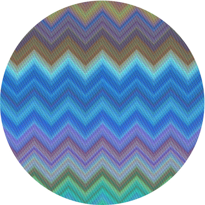 Square Patterned Deep Periwinkle Purple Rug, pat2417lblu