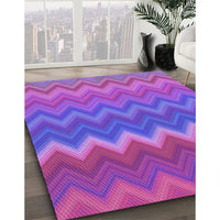 Patterned Crimson Purple Rug, pat2417pur