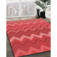 Patterned Red Rug, pat2417rd