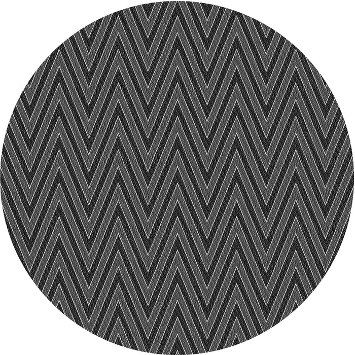 Square Patterned Charcoal Black Rug, pat2418gry