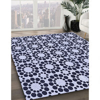 Patterned Midnight Blue Rug, pat2419blu