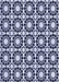 Patterned Midnight Blue Rug, pat2419blu