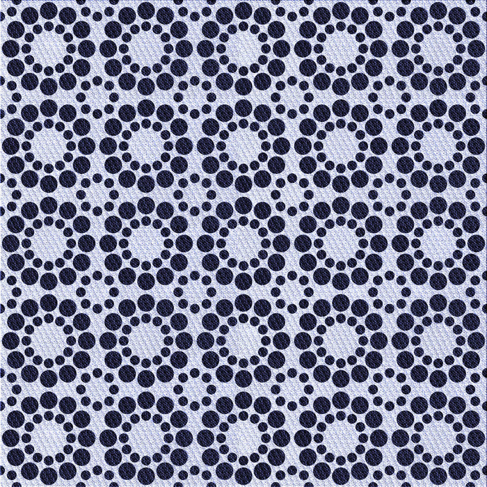 Round Machine Washable Transitional Midnight Blue Rug, wshpat2419blu