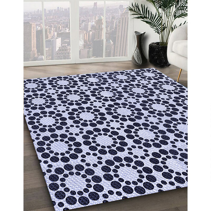 Machine Washable Transitional Midnight Blue Rug in a Family Room, wshpat2419blu