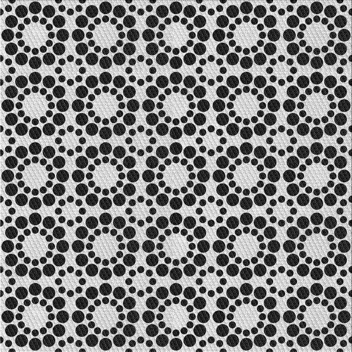 Round Patterned Charcoal Black Rug, pat2419gry