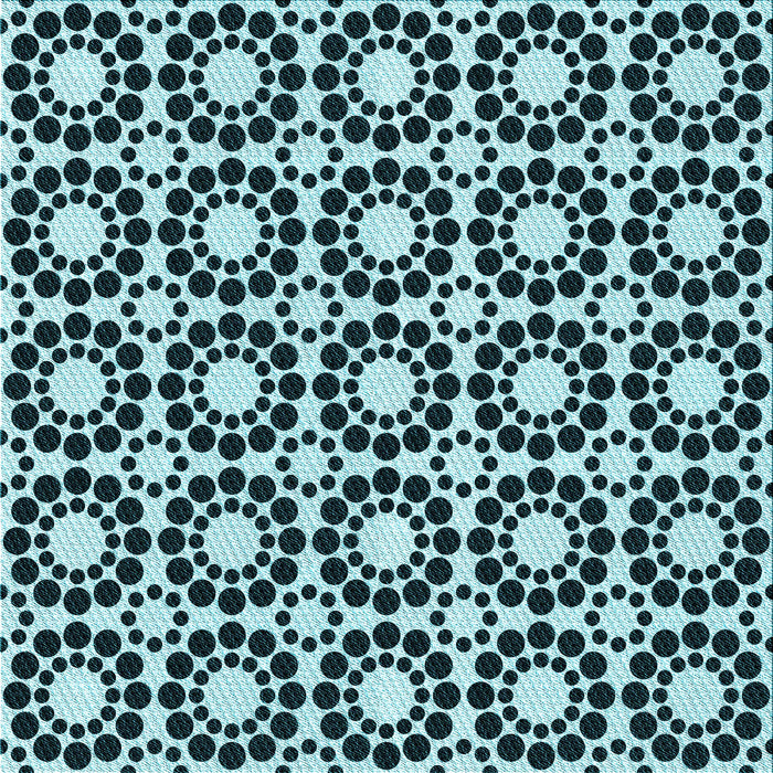 Round Patterned Blue Rug, pat2419lblu