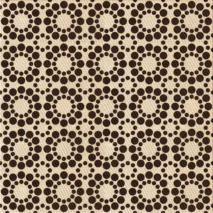 Round Patterned Red Rug, pat2419org