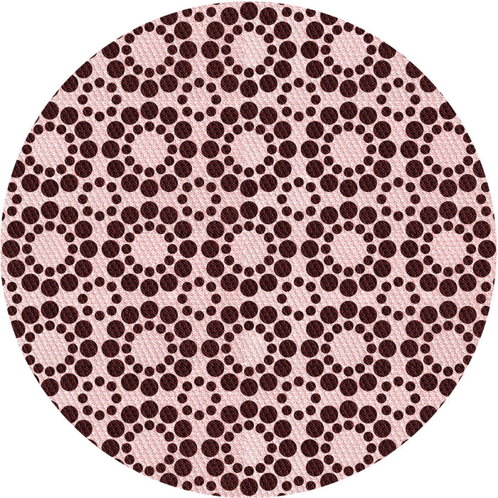 Square Patterned Deep Rose Pink Rug, pat2419rd