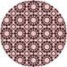 Square Patterned Deep Rose Pink Rug, pat2419rd