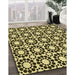 Patterned Milk Chocolate Brown Rug in Family Room, pat2419yw