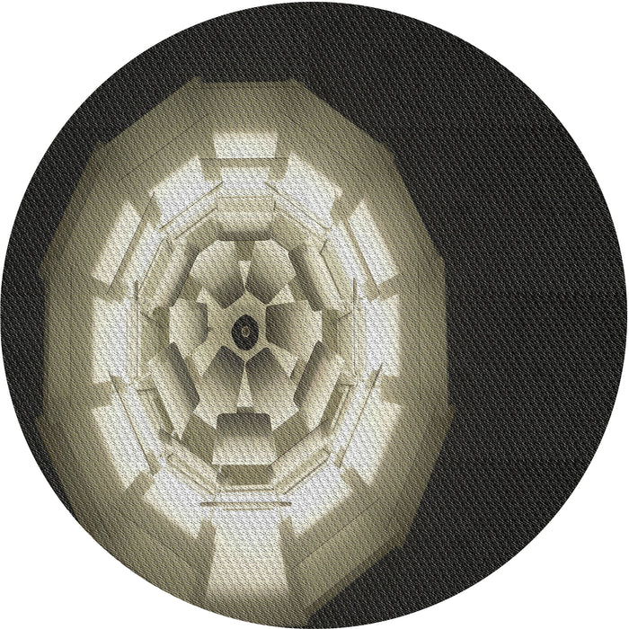 Square Machine Washable Transitional Midnight Gray Rug, wshpat241