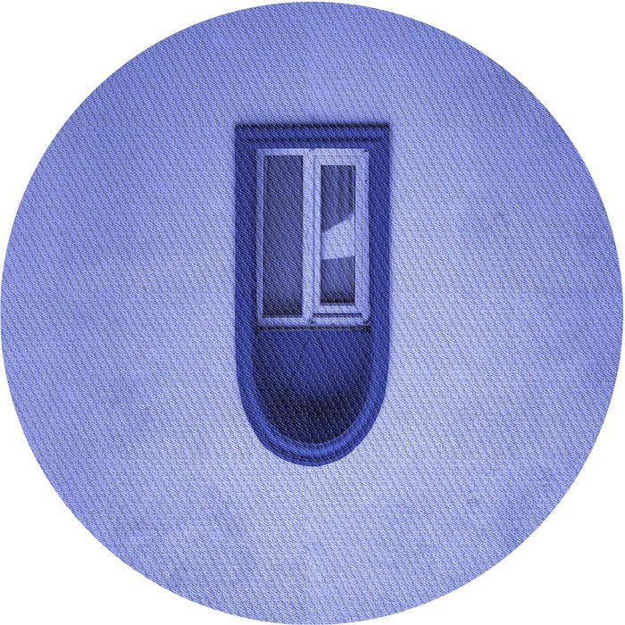 Square Patterned Sky Blue Rug, pat242blu