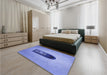 Patterned Sky Blue Rug in a Bedroom, pat242blu
