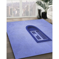 Patterned Sky Blue Rug, pat242blu