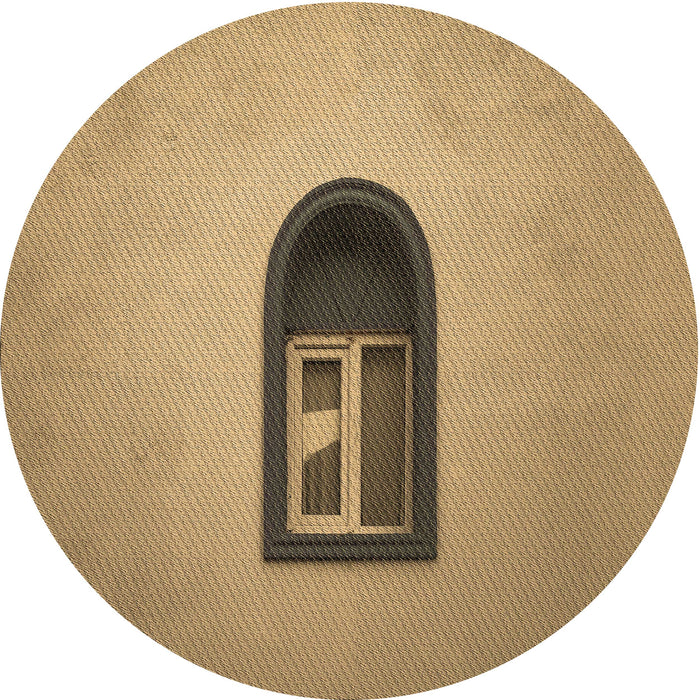 Square Patterned Orange Rug, pat242brn