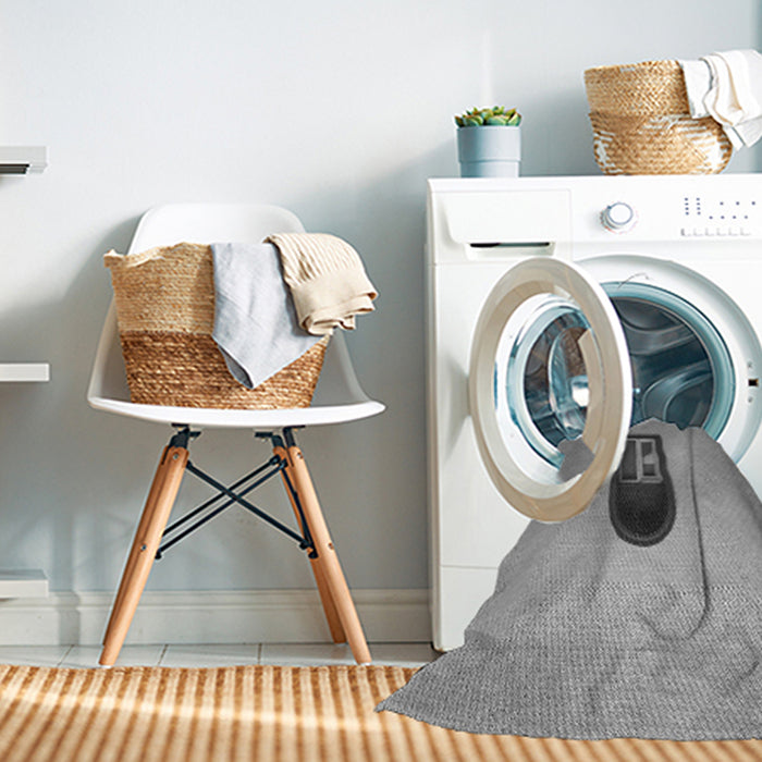 Machine Washable Transitional Cloud Gray Rug in a Washing Machine, wshpat242gry