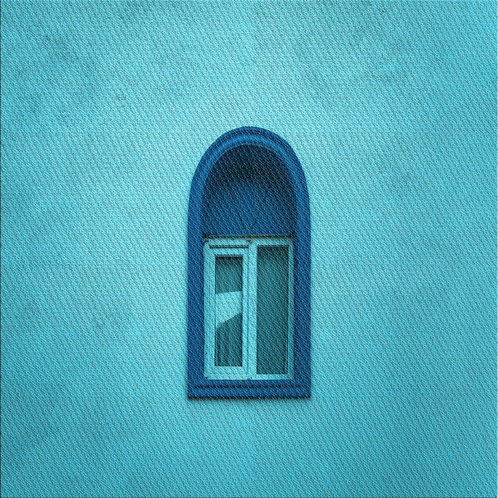 Round Patterned Dark Turquoise Green Rug, pat242lblu