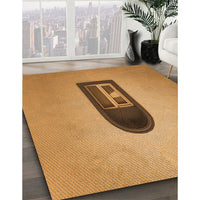 Patterned Orange Rug, pat242org