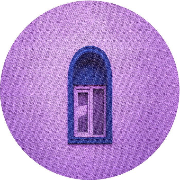 Square Machine Washable Transitional Violet Purple Rug in a Living Room, wshpat242pur