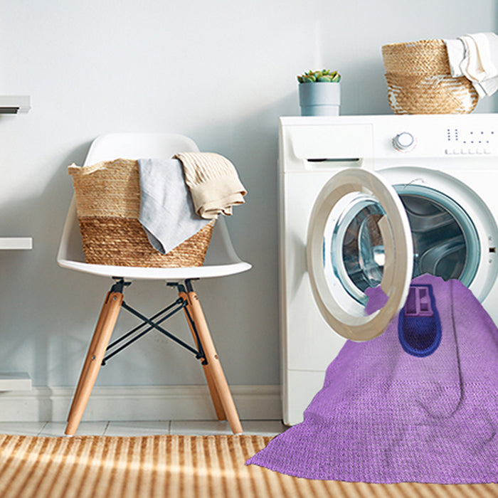 Machine Washable Transitional Violet Purple Rug in a Washing Machine, wshpat242pur