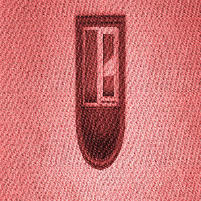 Patterned Ruby Red Rug, pat242rd