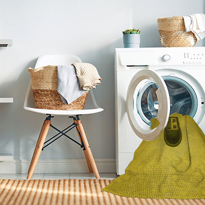 Machine Washable Transitional Dark Golden Brown Rug in a Washing Machine, wshpat242yw