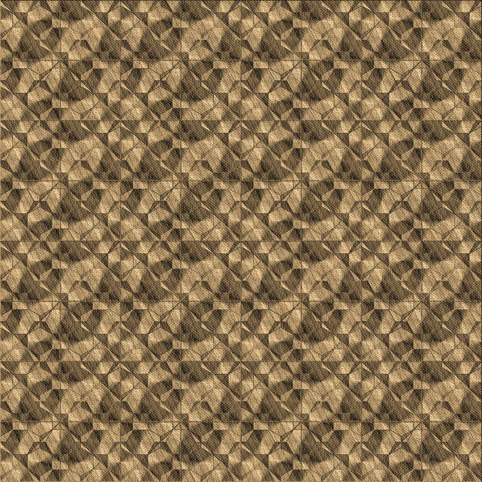 Round Patterned Golden Gold Rug, pat2420brn