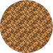 Square Machine Washable Transitional Saddle Brown Rug in a Living Room, wshpat2420org