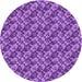 Square Patterned Purple Rug, pat2420pur