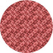 Square Patterned Red Rug, pat2420rd