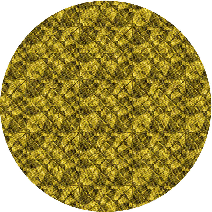 Square Machine Washable Transitional Yellow Rug in a Living Room, wshpat2420yw