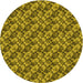 Square Patterned Yellow Rug, pat2420yw