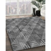 Machine Washable Transitional Grey Gray Rug in a Family Room, wshpat2421gry