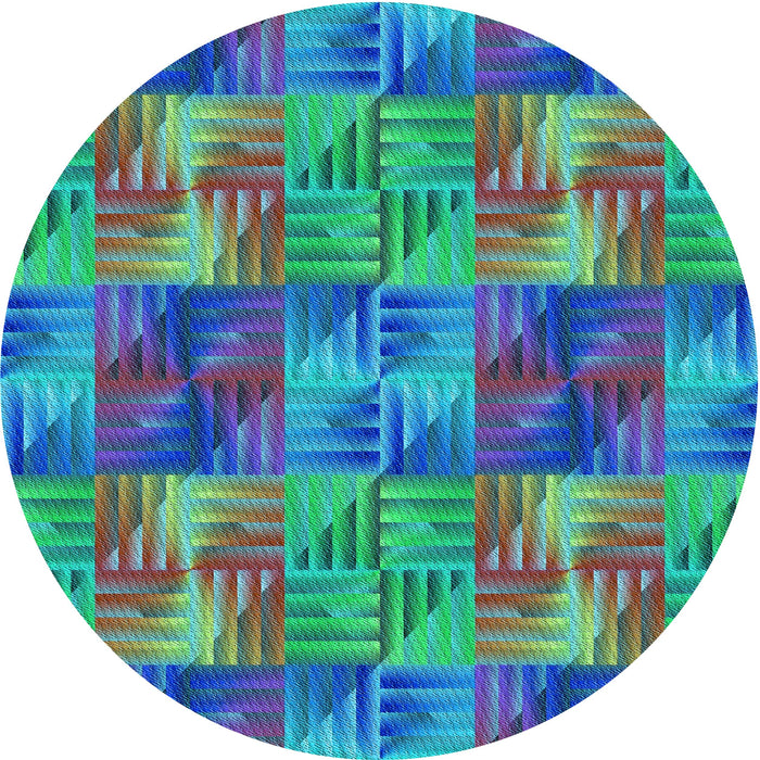 Square Machine Washable Transitional Deep Periwinkle Purple Rug in a Living Room, wshpat2421lblu