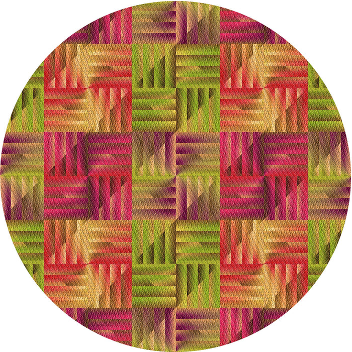 Square Patterned Caramel Brown Rug, pat2421org