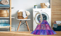 Machine Washable Transitional Lilac Purple Rug in a Washing Machine, wshpat2421pur