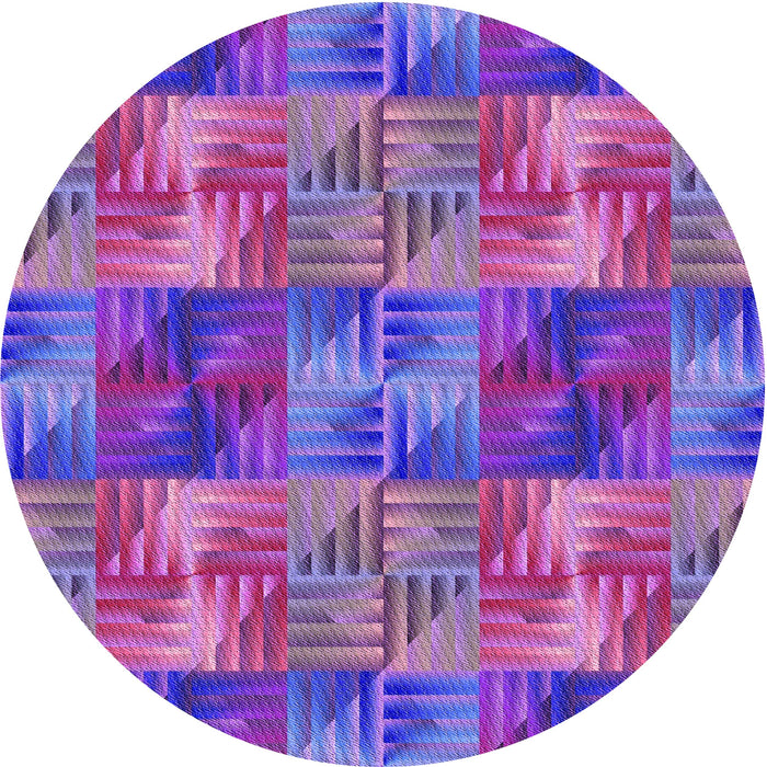 Square Patterned Lilac Purple Rug, pat2421pur