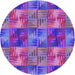 Square Patterned Lilac Purple Rug, pat2421pur