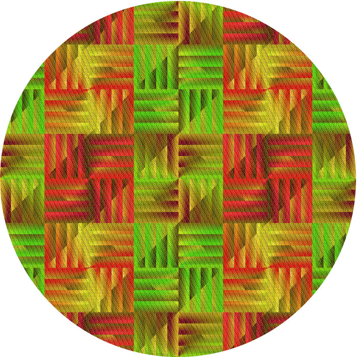 Square Patterned Pistachio Green Rug, pat2421yw