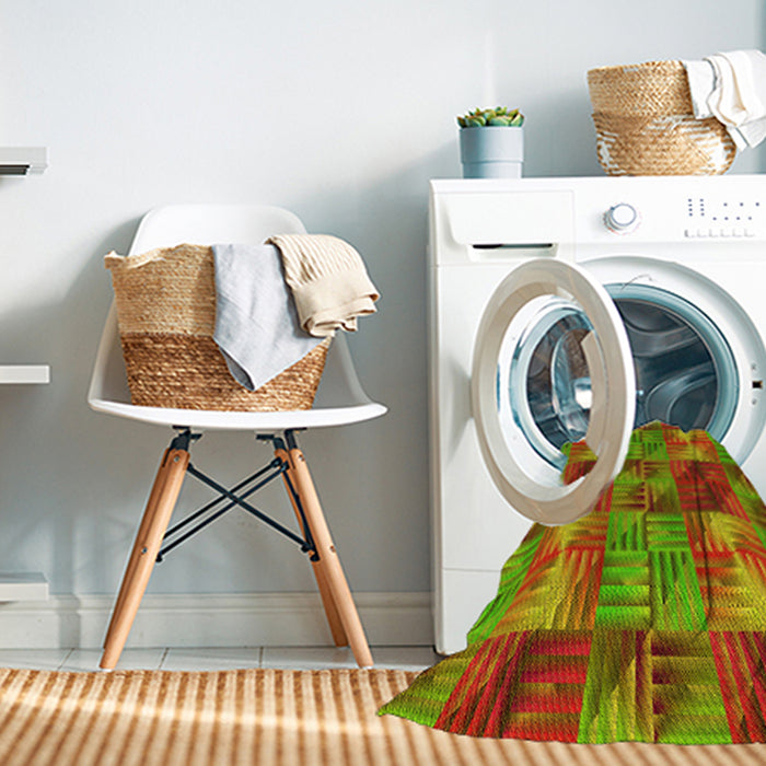 Machine Washable Transitional Pistachio Green Rug in a Washing Machine, wshpat2421yw