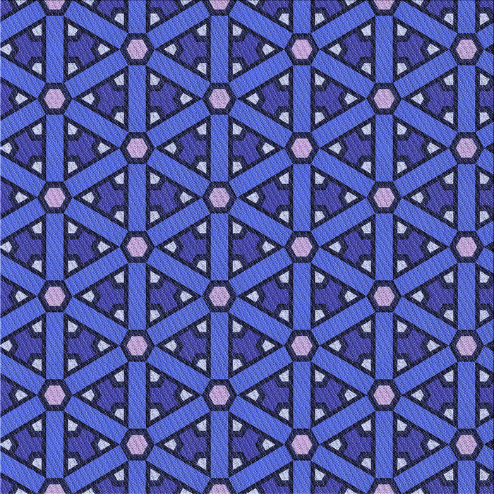 Round Patterned Light Slate Blue Rug, pat2422blu