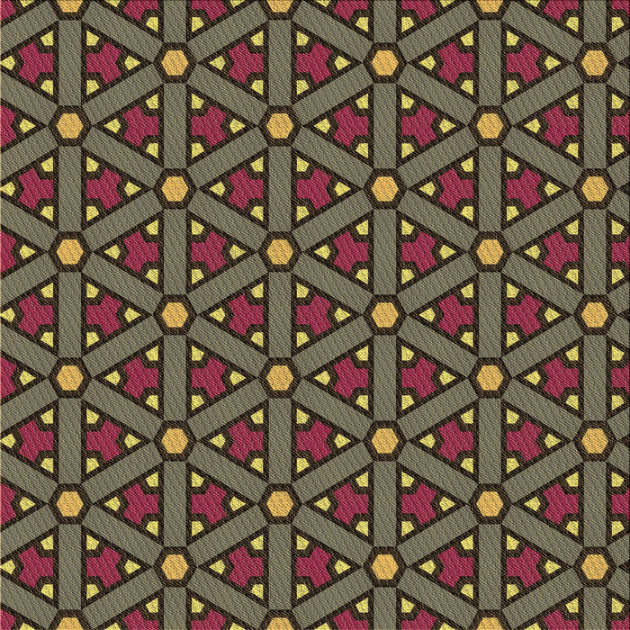 Round Patterned Brown Rug, pat2422brn