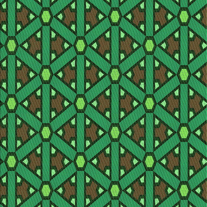 Patterned Dark Forest Green Rug, pat2422grn