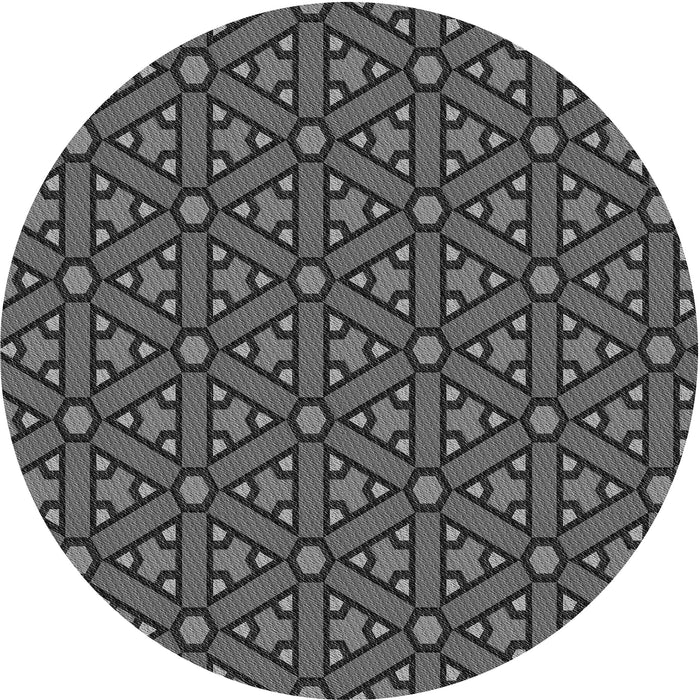 Square Patterned Gray Rug, pat2422gry