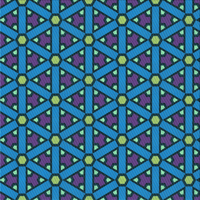 Round Patterned Dark Turquoise Green Rug, pat2422lblu