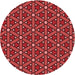 Square Patterned Red Rug, pat2422rd